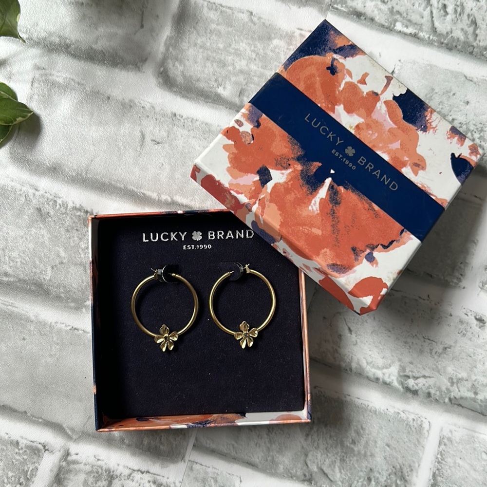 LUCKY BRAND | HOOP GOLD EARRINGS